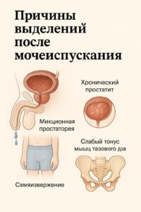 Причины выделений после мочеиспускания